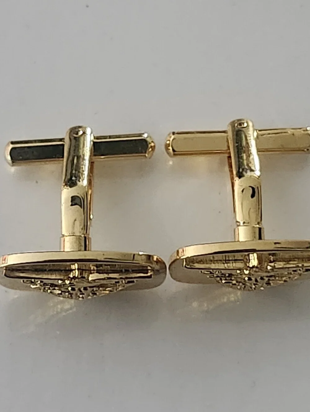 Vtg Gold-tone Winged Eagle Crest 1936 USMA Cufflinks